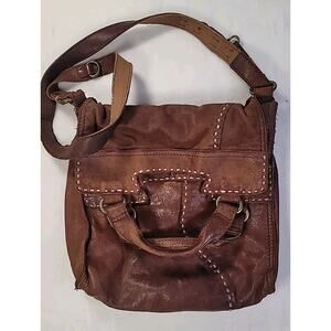 Lucky Brand Abbey Road Fold-Over Italian Leather Crossbody — Free Shipping